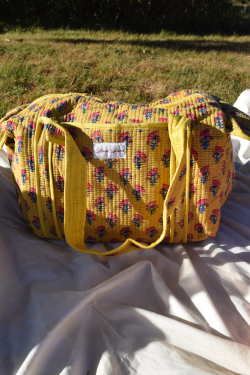 YELLOW FLORAL BABY DUFFLE