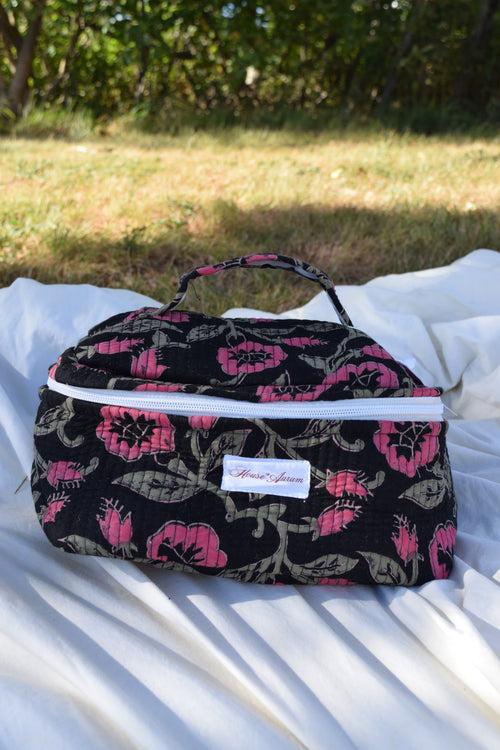 BLACK PINK WHITE VANITY CASE