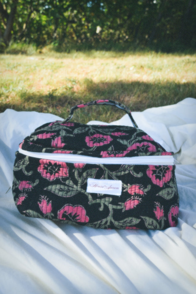 BLACK PINK WHITE VANITY CASE
