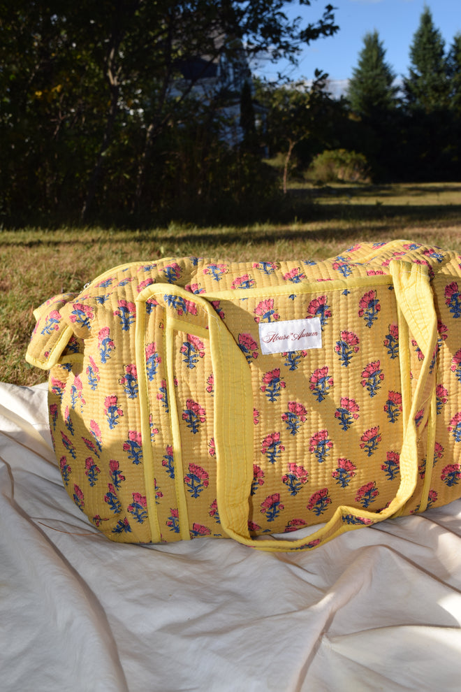 YELLOW FLORAL BABY DUFFLE