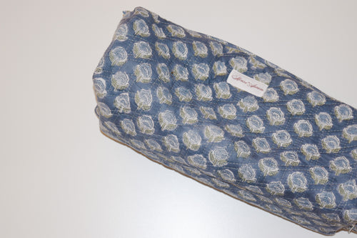 Diamond Quilted Hair-tool Bag- Sea Blue Floral