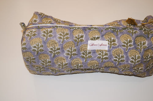 Diamond Quilted Hair-tool Bag- Sky Beige Floral