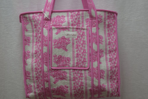 PINK FLORAL TOTE