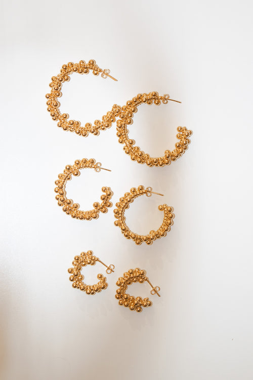 Mika- Beaded Bubble Hoops