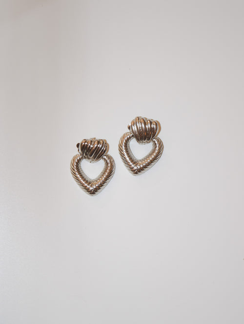 Valentine- Casted Heart Earrings