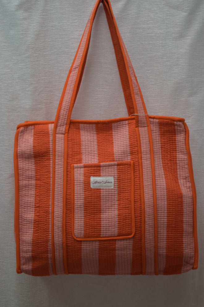 ORANGE STRIPE TOTE