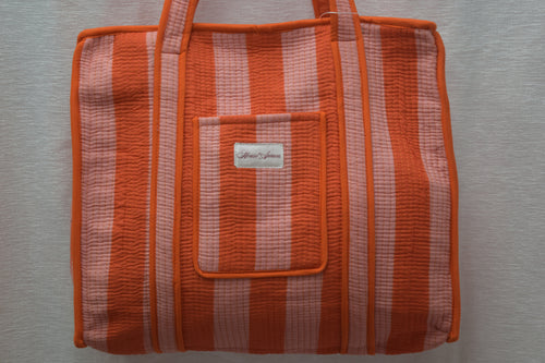 ORANGE STRIPE TOTE