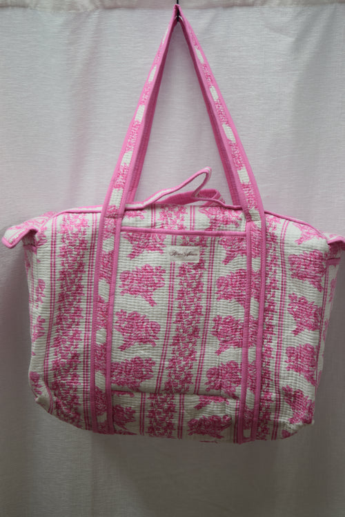 PINK FLORAL DUFFLE