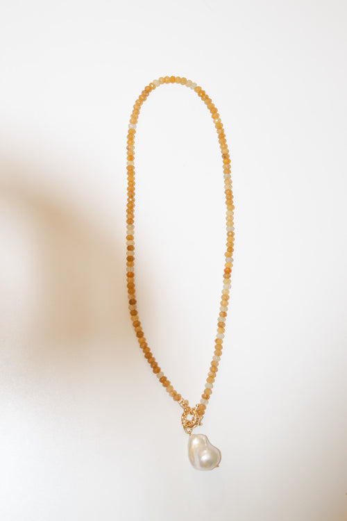 Pippa- Tourmaline Gemstone Pearl Necklace