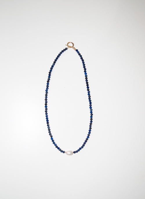 Payton- Gemstone Pearl Choker
