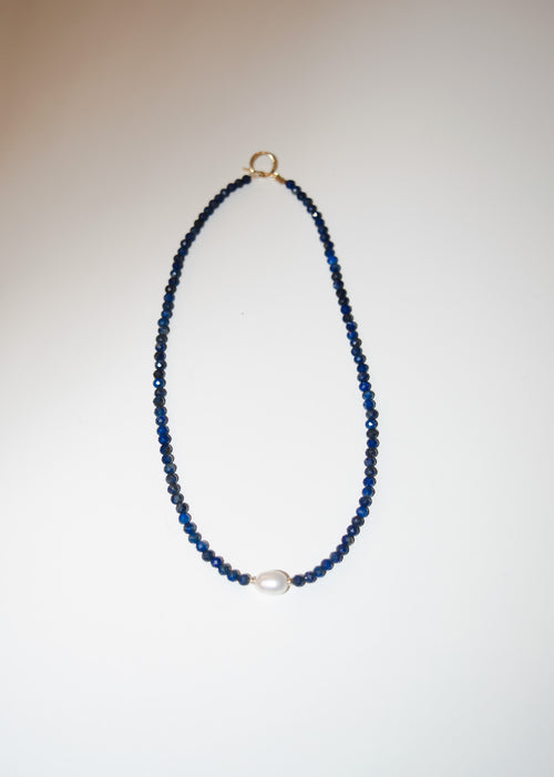 Payton- Gemstone Pearl Choker
