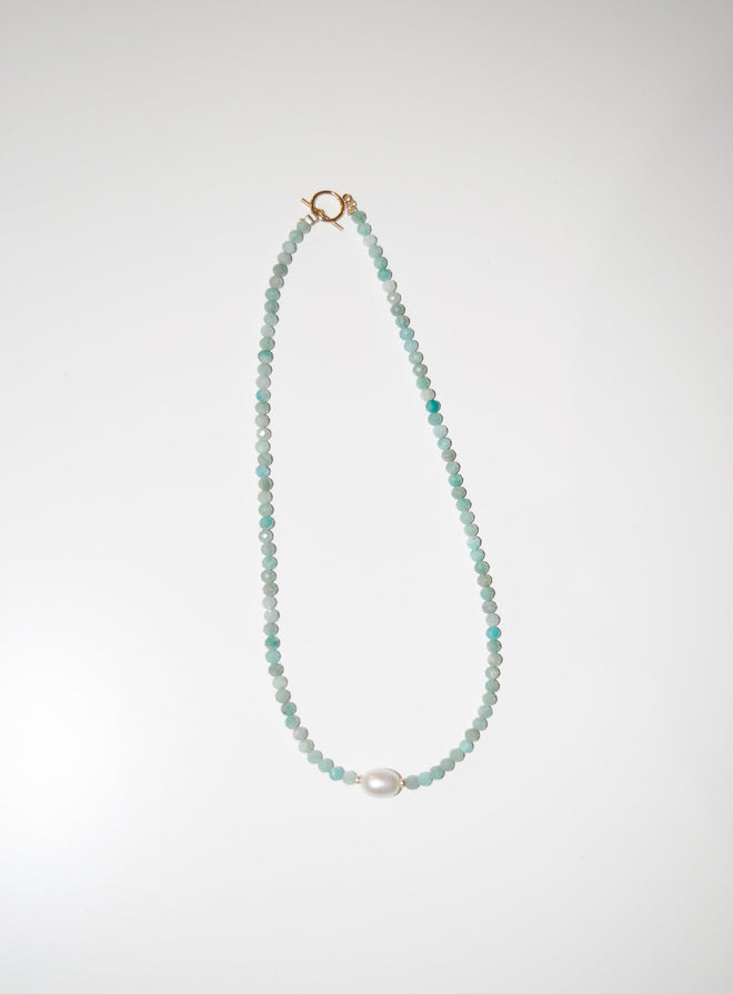 Payton- Gemstone Pearl Choker
