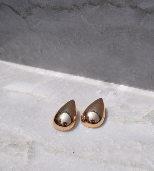 Livie- Gold Dome Earring