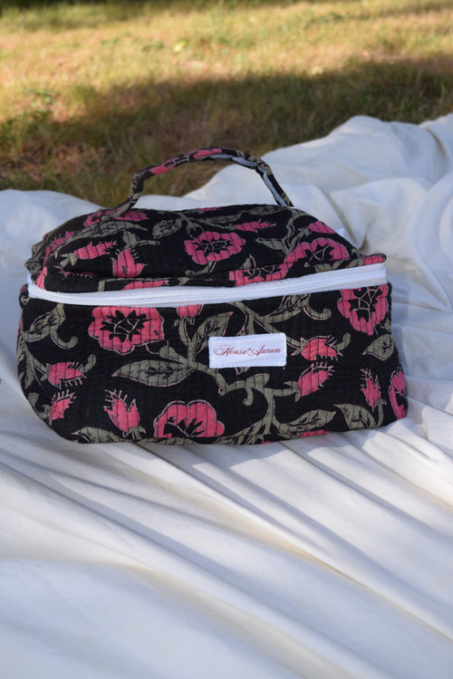 BLACK PINK WHITE VANITY CASE