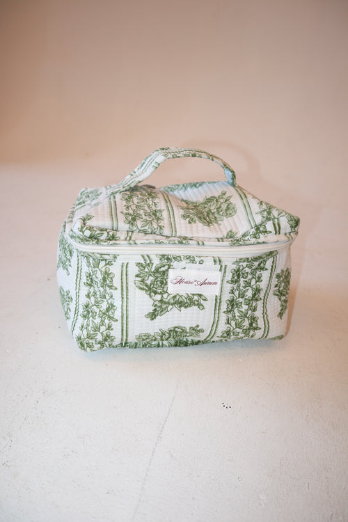 Quilted Vanity Case- Garden Floral