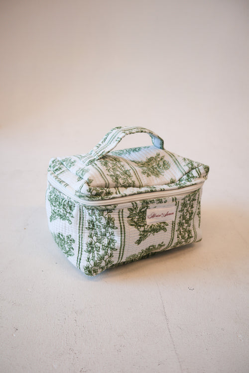 Quilted Vanity Case- Garden Floral