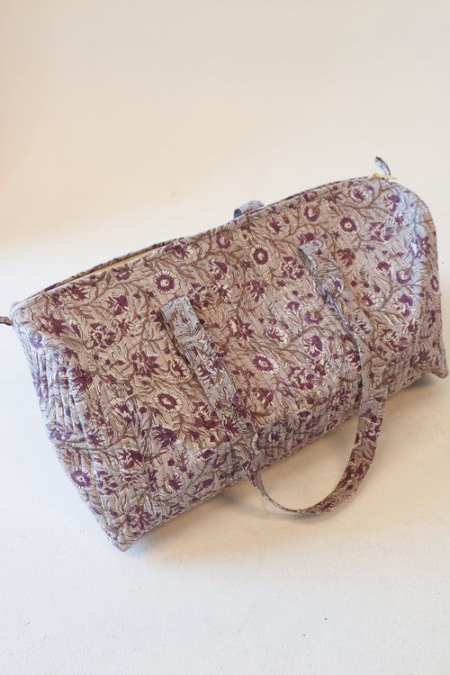 Quilted Medium Duffle- Purple Cosmo