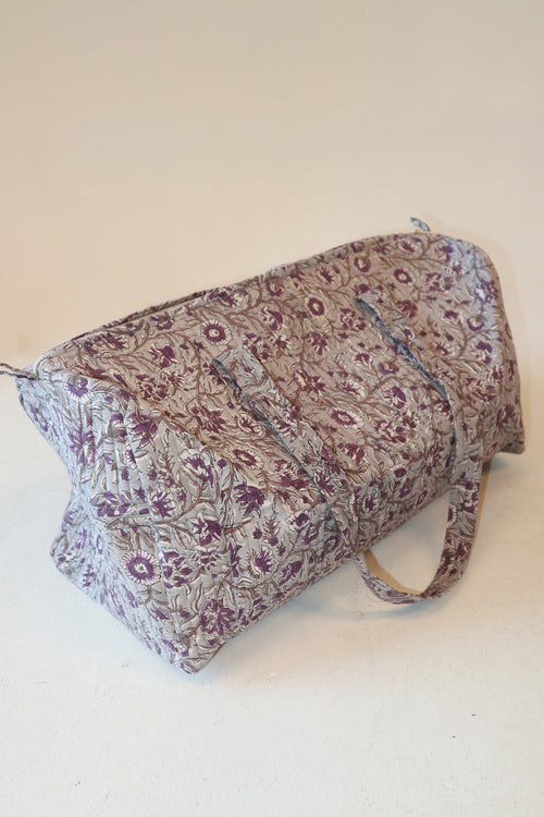 Quilted Medium Duffle- Purple Cosmo