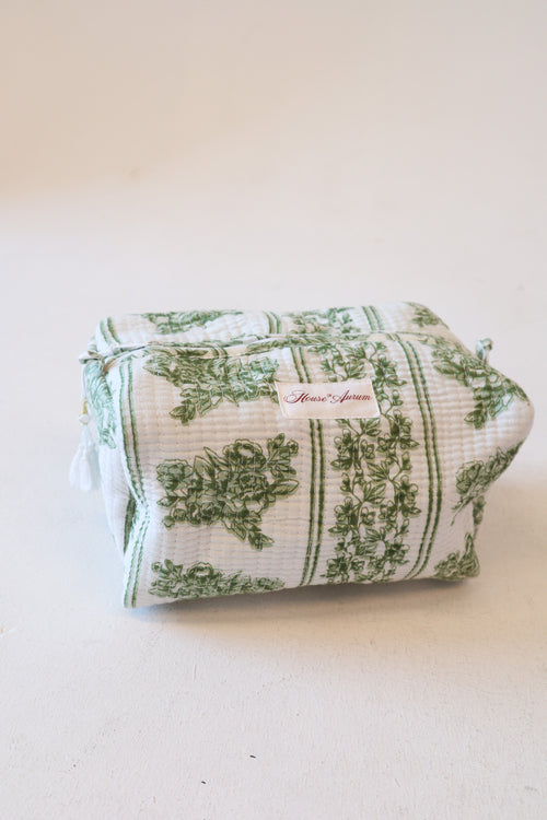 Quilted Cosmetic Case- Garden Floral