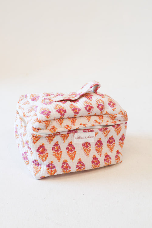 Quilted Vanity Case- Pink Cosmo