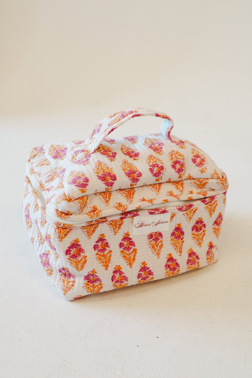Quilted Vanity Case- Pink Cosmo
