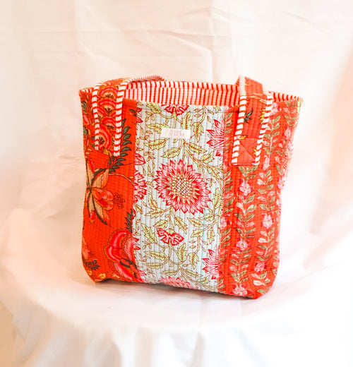 Cotton Mini Tote- Sorbet Patchwork
