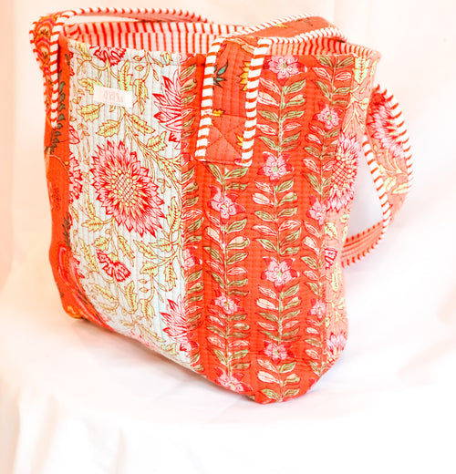 Cotton Mini Tote- Sorbet Patchwork