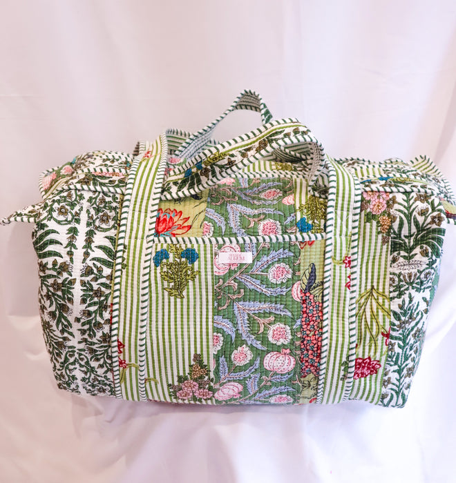 Full Size Quilted Duffle Garden Patchwork