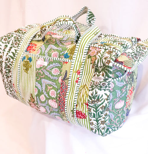 Full Size Quilted Duffle Garden Patchwork