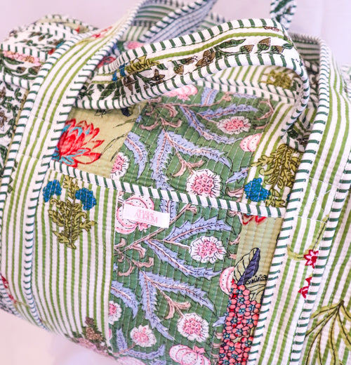 Full Size Quilted Duffle Garden Patchwork