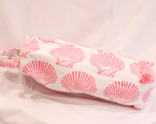 Quilted Hair-tool Bag- Pink Shell