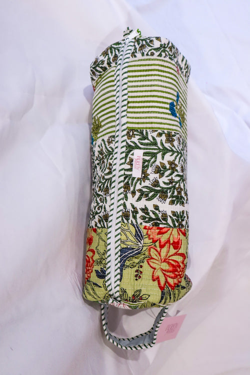Quilted Hair-tool Bag- Garden Patchwork