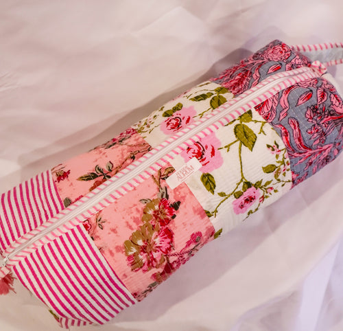 Quilted Hair-tool Bag- Pink Patchwork