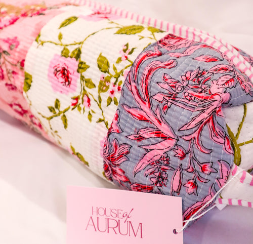 Quilted Hair-tool Bag- Pink Patchwork