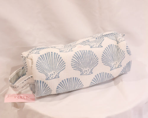Quilted Hair-tool Bag- Blue Shell