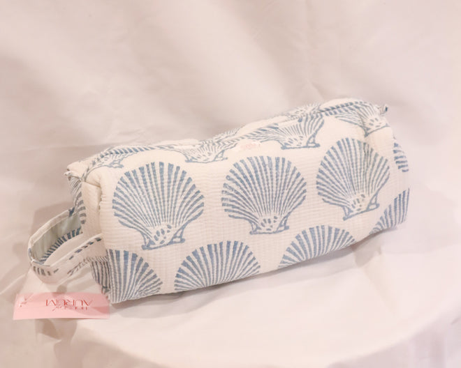 Quilted Hair-tool Bag- Blue Shell