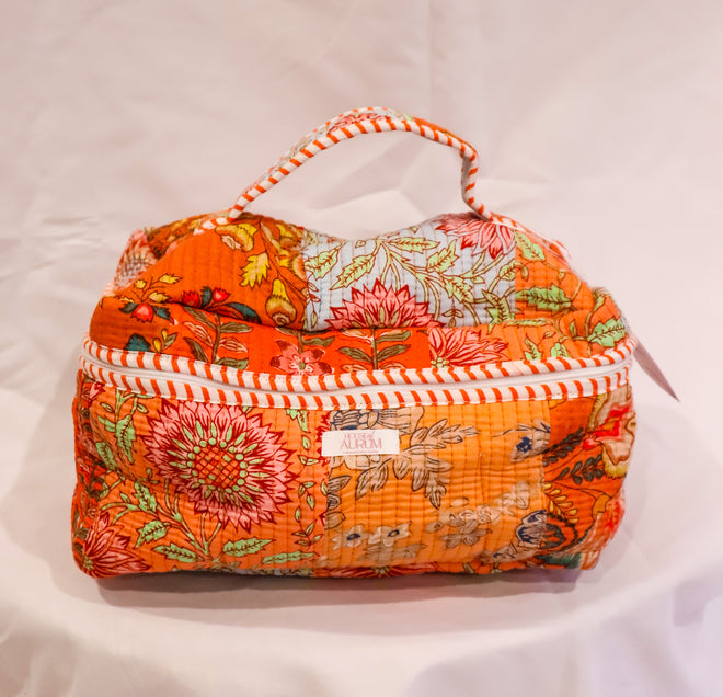 Quilted Vanity Case- Sorbet Patchwork