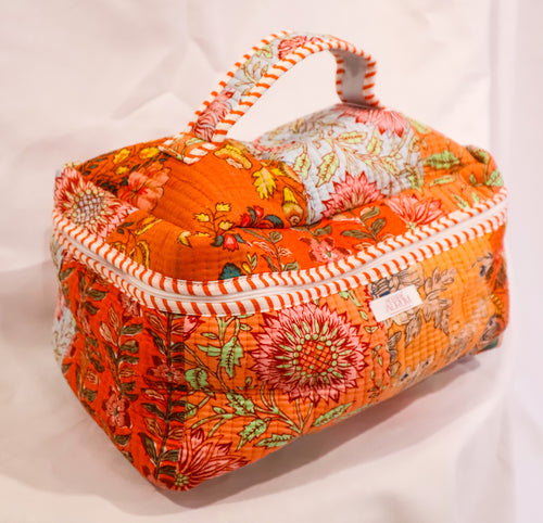 Quilted Vanity Case- Sorbet Patchwork