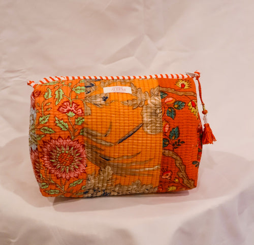 Quilted Cosmetic Case- Sorbet Patchwork
