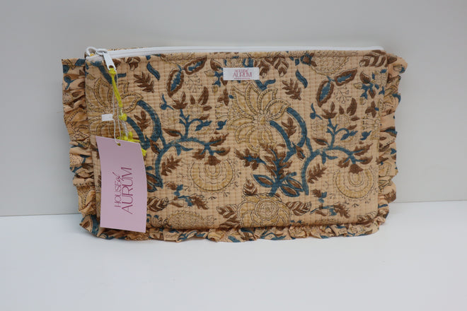 Quilted Ruffle Pouch