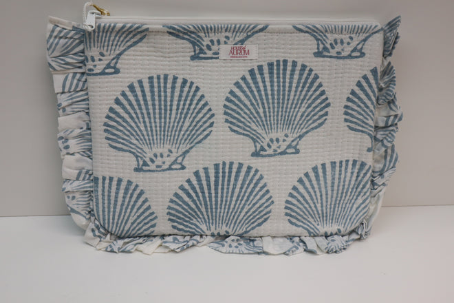 Quilted Ruffle Pouch