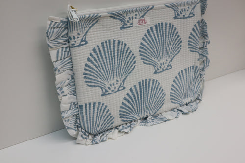 Quilted Ruffle Pouch