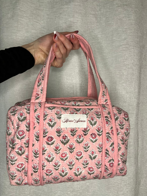 BABY PINK FLORAL PURSE