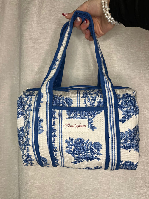 ROYAL BLUE FLORAL PURSE