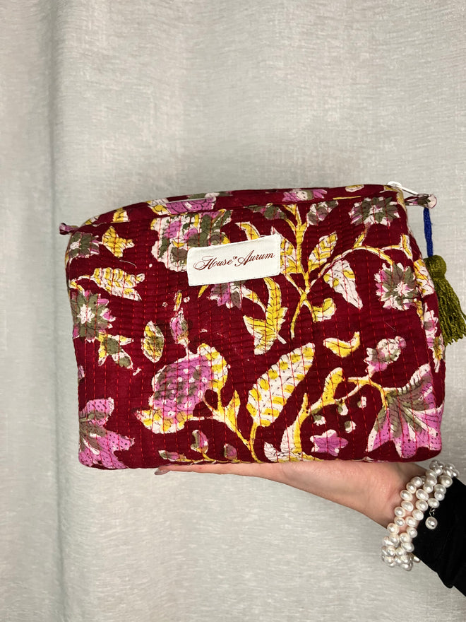 BURGUNDY COSMETIC CASE