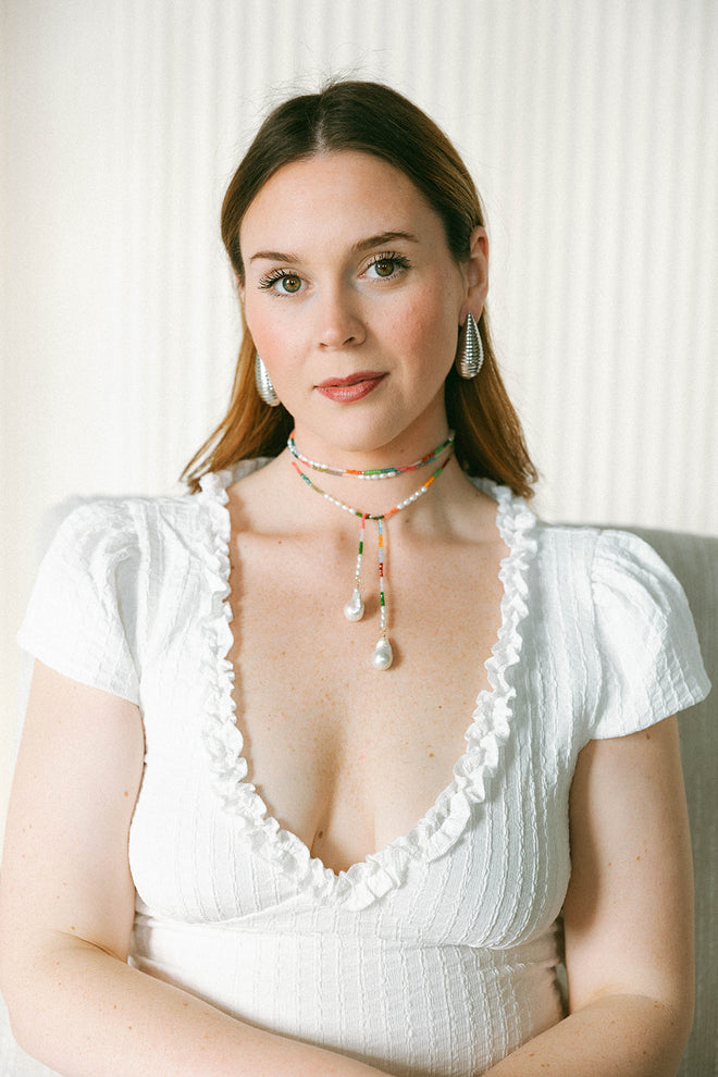 Hilary- Multi Gemstone Wrap Necklace