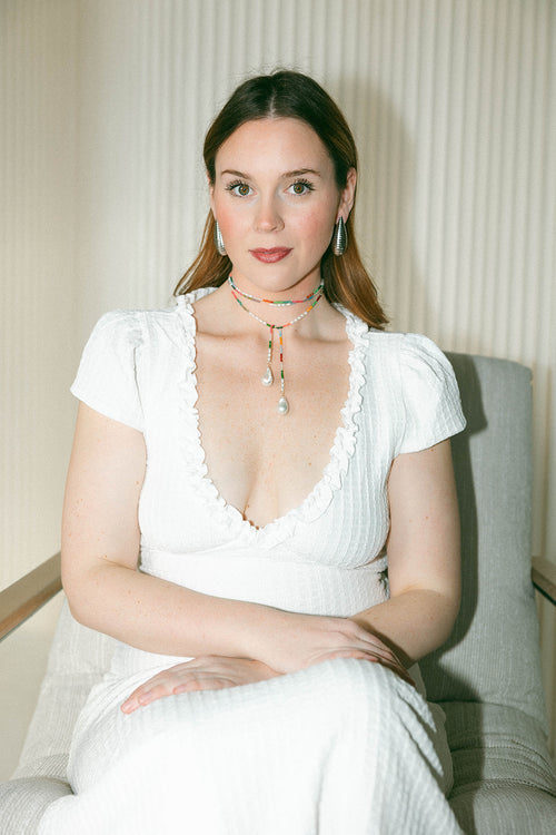 Hilary- Multi Gemstone Wrap Necklace