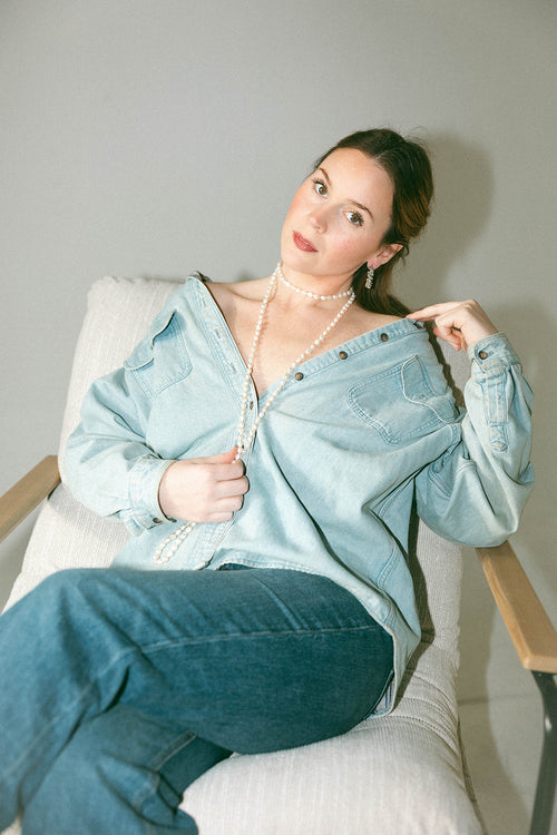 Marilyn- Statement Pearl Infinity Necklace