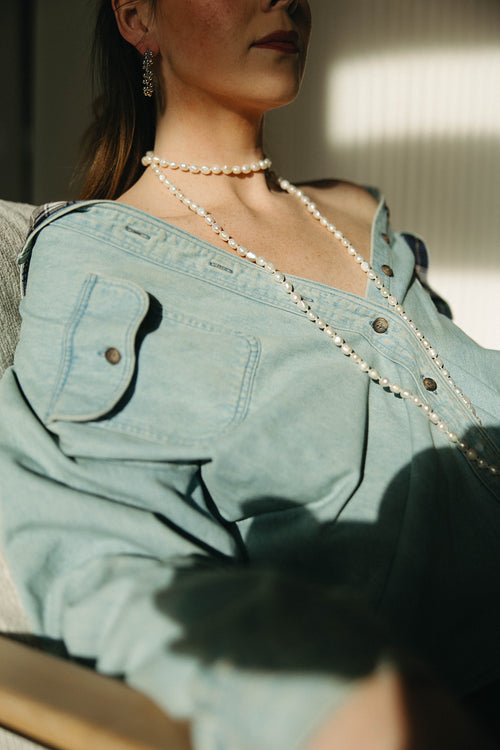 Marilyn- Statement Pearl Infinity Necklace