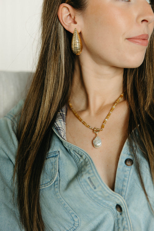 Josie- Texture Teardrop Earrings